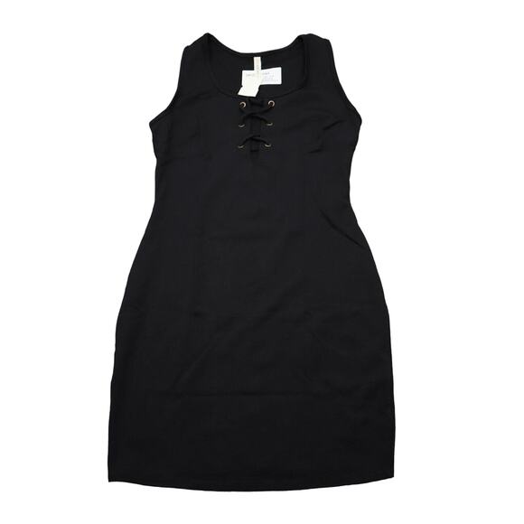 Love Republic Dress Womens M Black Plain Sleeveless Scoop Neck Pencil Cut - Picture 1 of 16